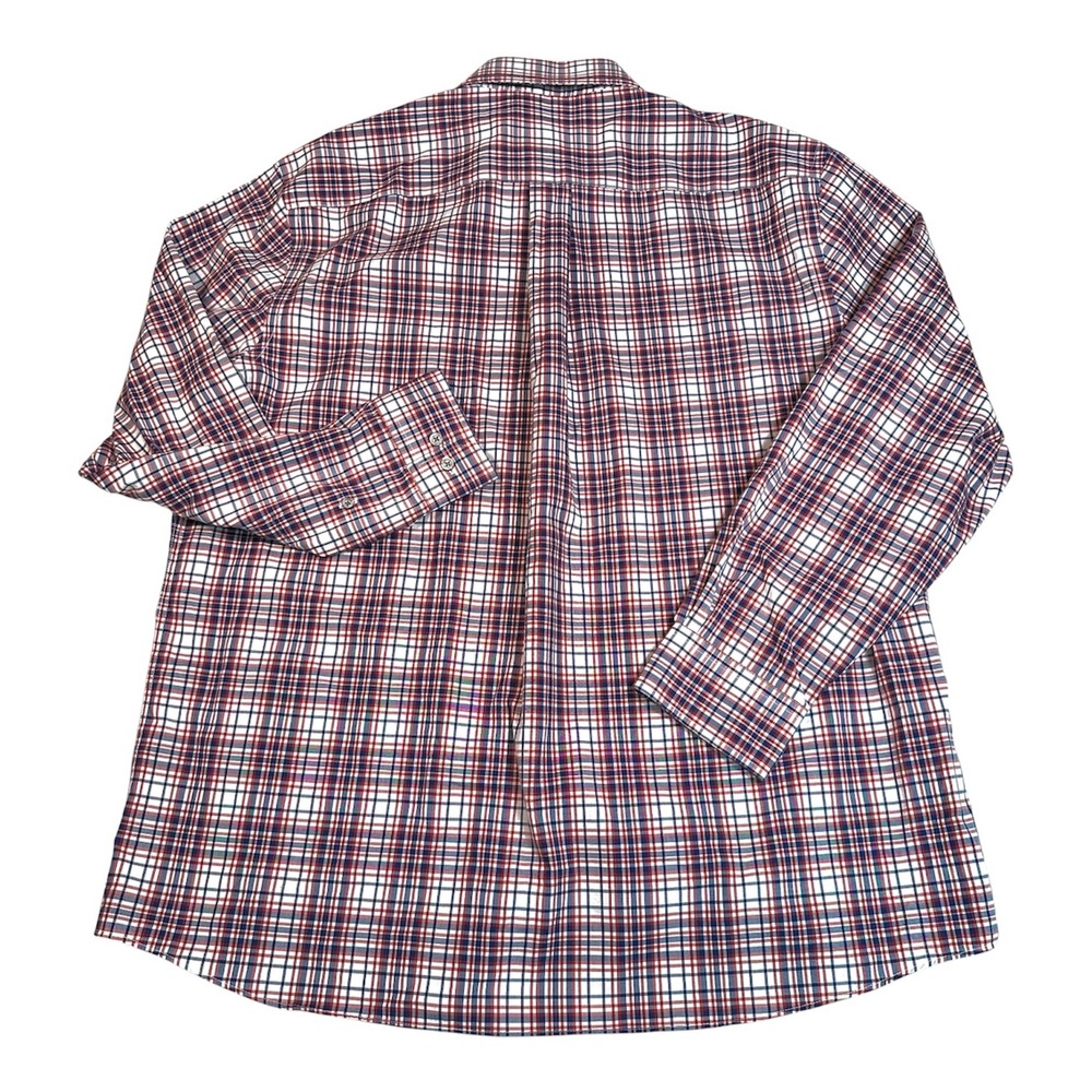 Jos. A. Bank Traveler Tailored Fit Plaid Shirt Long Sleeve 100% Cotton Mens XL - Picture 6 of 8